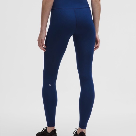 lululemon Wunder Train Navy Blue High Rise Tight 25” - Picture 4 of 5
